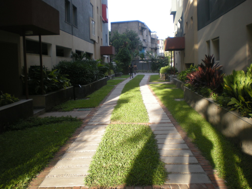 A smart landscaping in a residential complex